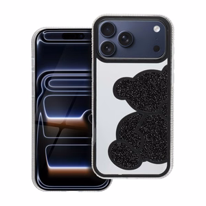 Case for iPhone 17 Pro Max / 18 Pro Max (low camera edge) Teddy Bear black