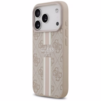 Guess 4G MagSafe futrālis ar svītrām iPhone 17 Pro - Rozā krāsā