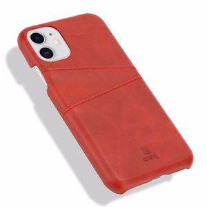 Crong Neat Cover vāciņš ierīcei iPhone 11 Pro, ar karšu kabatiņām, sarkans
