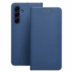 Флип-чехол для Samsung S24 Luna Book Carbon синий