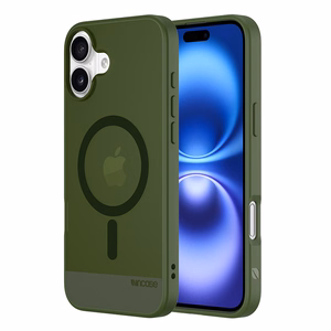 Incase Slim Case vāciņš ar MagSafe iPhone 16 Plus tālrunim, Highland Green krāsā