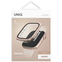 Uniq Voute aizsargstikla viedtālruņa apvalks Apple Watch 10 46 mm - rozā zelts
