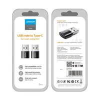 Joyroom adapteris no USB Type C (sieviešu) uz USB (vīriešu) 2 gab. melns (S-H152 Black)