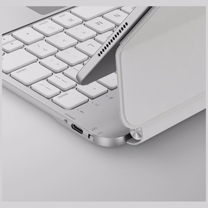 Uniq Venno Pro magnētiskais viedais maciņš ar klaviatūru, paredzēts iPad Air 10.9" (2020/2022) / Pro 11" (2021/2022) / Air 11" (2024/2025/2026) - balts