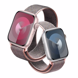 Crong Nylon Sport siksniņa Apple Watch 38 / 40 / 41 / 42 mm, gaiši rozā