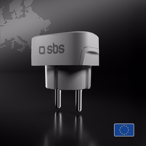Adapteris no Shucko/DE sienas kontaktdakšas uz universālo kontaktdakšu