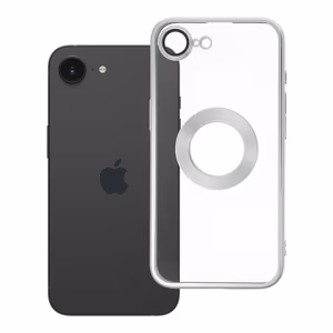 Viedtālruņa apvalks GLAM IPHONE 16e (SE 4 2025) sudraba