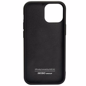 Audi Oglekļa šķiedras svītra iPhone 13 Pro / 13 6.1" melns/melns cietais apvalks AUS-TPUPCIP13P-R8/D1-BK