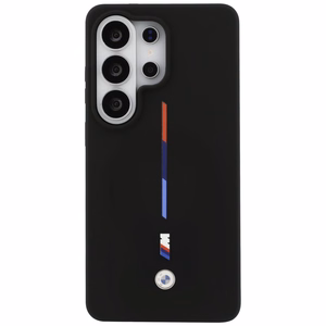 BMW M Silikona Tricolor Line MagSafe Maciņš priekš Samsung Galaxy S26 Ultra - melns