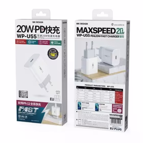 Lādētājs WK Design "WP-U55" Balts 20W (1xUSB-C)