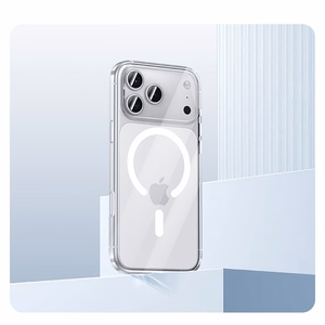 Benks magnētiskais Crystal viedtālruņa apvalks Iphone 17 Pro caurspīdīgs (ar kameras vadības pogu)