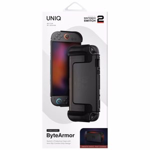 Uniq Hybrid Bytearmor viedtālruņa apvalks Nintendo Switch 2 - melns