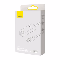 Baseus adapteris Lite Series - USB uz RJ45 - 1000 Mbps (WKQX000102) balts