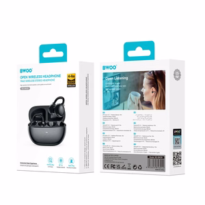 BWOO Bluetooth austiņas BW39 TWS for running melns