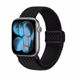 Crong Wave Band pīta Apple Watch siksniņa, 38/40/41/42 mm, melna