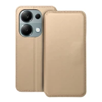 DUAL POCKET grāmatas tipa viedtālruņa apvalks XIAOMI Redmi Note 13 Pro 4G zelta