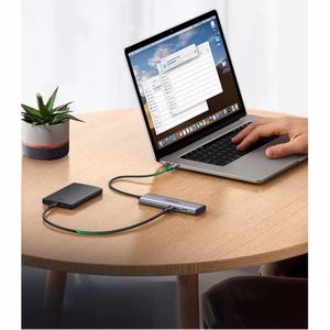 Ugreen CM473 sadalītājs USB-C - 2x USB-A / 2x USB-C 20cm - pelēks