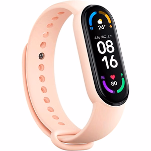 Ремешок для Xiaomi Mi Band 5/6/7 светло-розовый