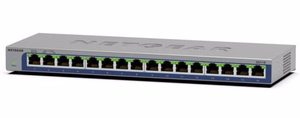 Netgear GS116 – nepārvaldāms 2. slāņa gigabitu Ethernet komutators, melns