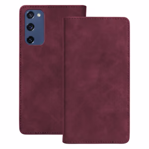 Smart Suede maciņš priekš Samsung Galaxy S20 FE / S20 Lite / S20 FE 5G, bordo