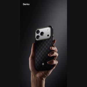 Melns Benks Magnetic Armor Pro Armor Grid 600D kevlara vāciņš ar metāla rāmi (C.K.FL.AP.BK.B072), paredzēts iPhone 18 Pro / iPhone 17 Pro ar Camera Control pogu