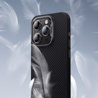 Benks Magnētiskais Armor Pro Kevlara viedtālruņa apvalks iPhone 16 Plus - metāla rāmis 600D - melns (m)