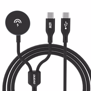 Dudao A12MaxC PD60W 2-in-1 lādētājs Apple Watch / USB-C - melns
