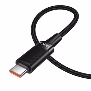 Hoco U153 Extreme USB-C–USB-C kabelis, PD, 5 A, 100 W, 1,2 m – melns