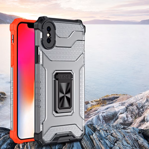 Crystal Ring Case прочный защитный чехол с подставкой для iPhone XS Max красный
