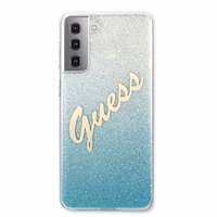 Guess GUHCS21MPCUGLSBL S21+ G996 zils/zils cietais apvalks Mirdzošs Gradients Script