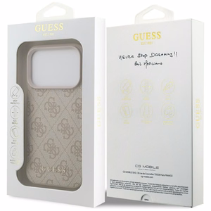 Guess Чехол для iPhone 17 Pro GUHCP17LG4GFPI (PU 4G Classic) розовый