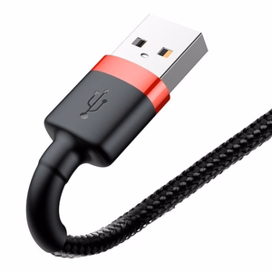 Кабель Baseus Cafule USB Lightning 2,4A 0,5м (красно-чёрный)