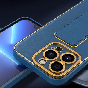 Чехол New Kickstand для iPhone 13 Pro с подставкой розовый