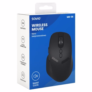 Savio MB-06 pele, universāla abām rokām, Bluetooth, 3800 DPI
