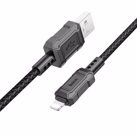 Kabelis USB A uz Lightning Hoco 2,4A 1 m X94 melns