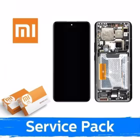 LCD displejs saderīgs ar Xiaomi 14 Ultra ar rāmi / Balts / (Service Pack)