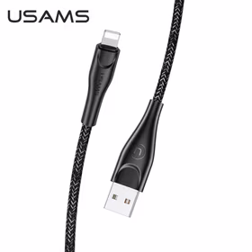 USAMS Pīts kabelis U41 lightning 3m2A melns SJ397USB01 (US-SJ397) Fast Charge