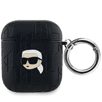 Karl Lagerfeld Monogram Karl Head viedtālruņa apvalks AirPods 1 / 2 - melns