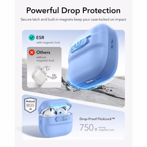 ESR Pulse HaloLock MagSafe  Apple AirPods 4 / 5 vāciņš, gaiši zils