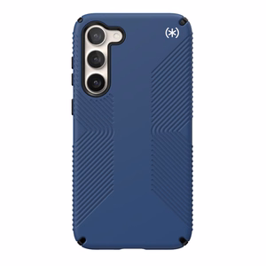 Speck Presidio2 Grip vāciņš ierīcei Samsung Galaxy S23+, ar neslīdošu satvērienu, ar “Coastal Blue / Black” rakstu
