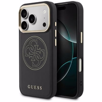 Guess Perforated 4G MagSafe maciņš for iPhone 17 Pro - melns