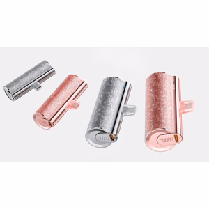 Powerbank Veger PlugOn (W0573) PD QC3.0 2,4A 12W 5000 mAh with a built-in connector USB C pink