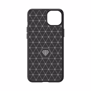 Elastīgs oglekļa raksta viedtālruņa apvalks iPhone 15 Plus Carbon Case - melns