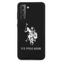 Viedtālruņa apvalks US Polo USHCS21SSLHRBK S21 G991 melns silikons ar logotipu