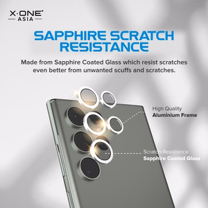 X-ONE Sapphire Kameras Aizsargs - Samsung Galaxy S23/S23 Plus - sudrabains