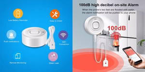 Беспроводная сигнализация протечки воды TUYA, Wi-Fi