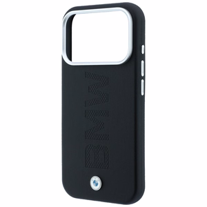 BMW Sign Deboss Quilted Metal Logo MagSafe maciņš modelim iPhone 18 Pro Max – tumši pelēks