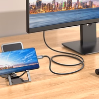 Kabelis Hoco UA27 USB-C uz HDMI pelēks