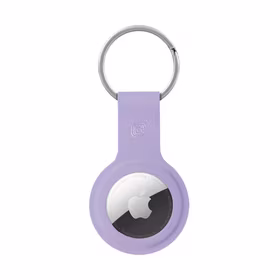 Crong Silicone maciņš with atslēgu piekariņš – aizsargājošs keychain maciņš Apple AirTag 1/2 (violets)