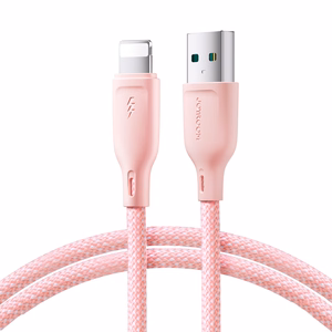 Joyroom Multi-Color Series S-A34 USB-A / Lightning 3A kabelis 1m - rozā